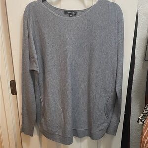 Charlie B Gray Knit Top